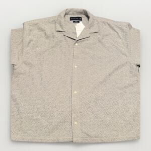 Abercrombie & Fitch Cropped Shirt Mens XL NWT Textured Jacquard Button Up